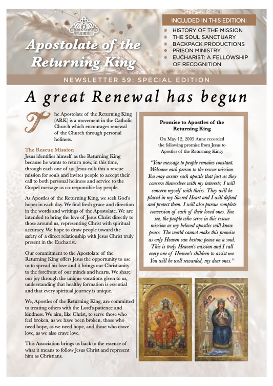 Informational Apostolate Newsletter- Issue 59